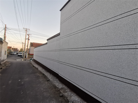 北京通州一層外墻翻新裝飾水包砂仿石漆案例